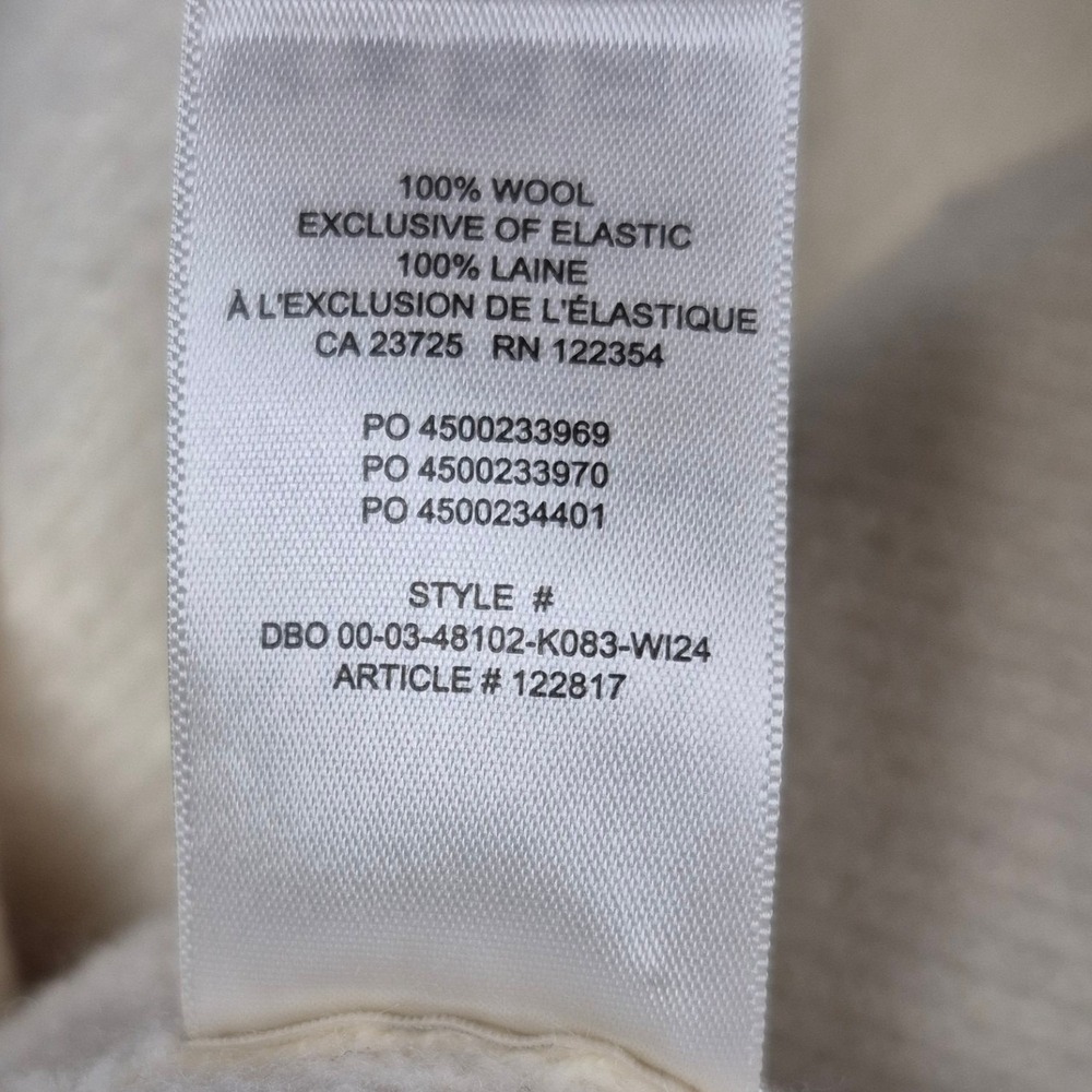 Aritzia The Group 100% Wool Mock Neck Boucle Boxy Sweater Cream Large 122817 - Picture 6 of 8